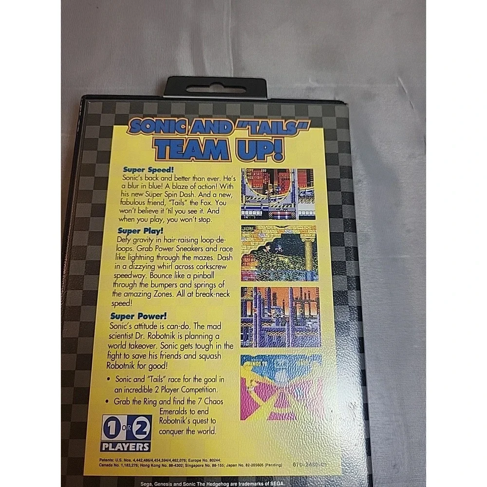Sonic the Hedgehog‎ 2 (SEGA Genesis, 1992) Excellent Cib Not For Resale